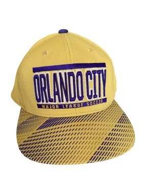 Adidas Orlando City MLS Snapback Hat Yellow & Purple Soccer One Size